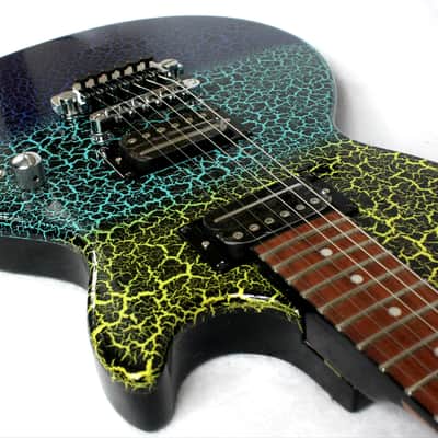 Custom Crackle Painted and Upgraded Epiphone LP Special ll Electric Guitar With Matching Headstock image 16