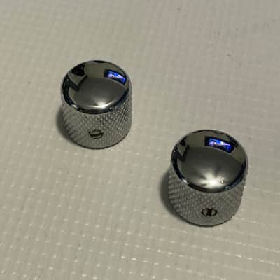 2000's Japan Jackson Dinky Guitar Chrome Dome Metal Volume Set Screw Knob Set image 2