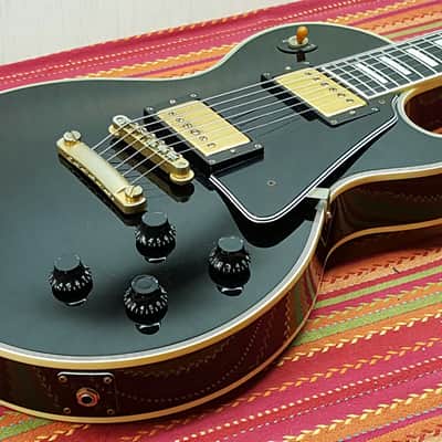 1985 Burny Les Paul Custom Black Beauty VH1 Pickups Made in Japan MIJ CIJ BB Super Grade RLG FLG image 6