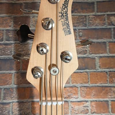 SPARKLE Ernie Ball Music Man StingRay 5 HH Maple Fretboard Silver Sparkle w/ OHSC image 3