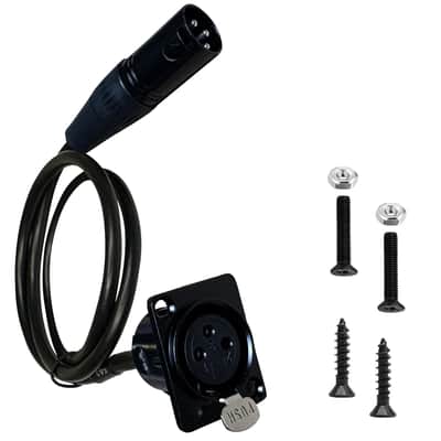 Premium XLR Pass Through Cable, No Solder, for Stage Box, Patch Panel, Floor Box - No Solder for Pro Audio Installations (Female to Male Black) image 1