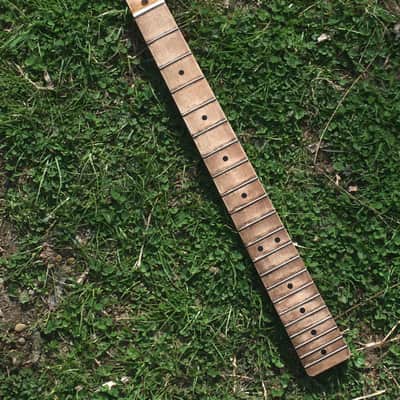 Lefty Reverse Musikraft Telecaster Aged Heavy Relic Tele Guitar Neck Amber Bone Nut Maple Made in USA Custom image 1