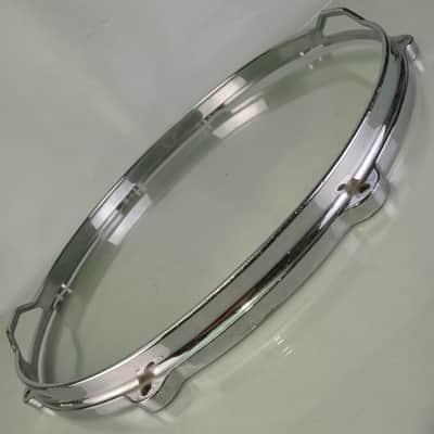 Boosey&Hawkes Ajax 14" Die-Cast Snare Drum 8Lug Resonant Rim/Hoop Chrome Vintage image 4