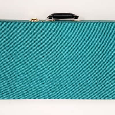 Douglas EGC-450 HD Blue Tweed / Gold Headless Guitar Case image 5