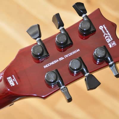 ESP LTD EC-1000 QM LH STBC See Thru Black Cherry Left Handed / Deluxe Series / Eclipse LP Type / EC1000 LH / IW22030344 image 13