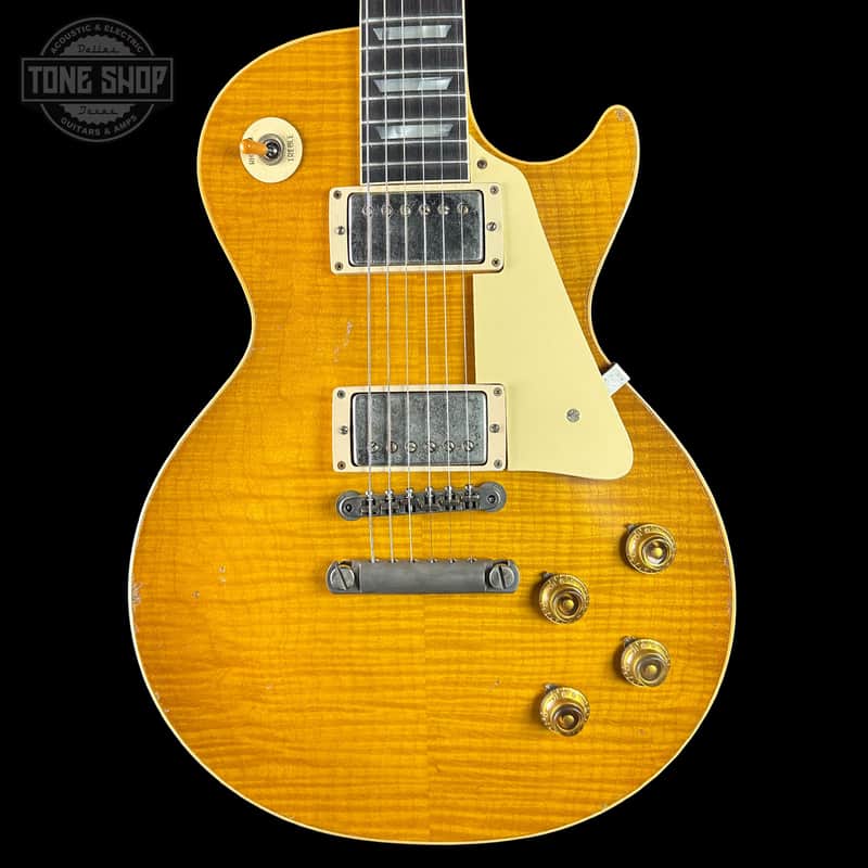 Gibson Custom Dealer Select 1959 Les Paul Brazilian Lemon Burst Light Aged w/case 96098 image 1