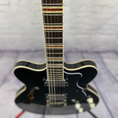 Hofner Verythin Semi Hollow Guitar | Black image 5