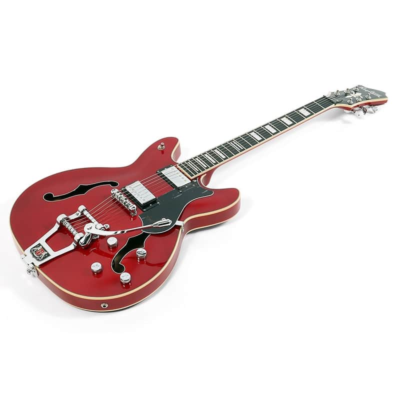 Hagstrom Tremar Viking Deluxe Electric Guitar Regular Transparent Wild Cherry image 1