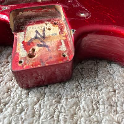 Fender American Vintage '62 Stratocaster Body 1990 Candy Apple Red image 9
