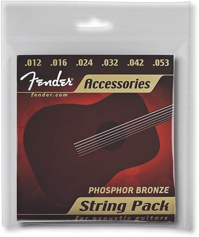 Fender® - Phosphor Bronze Steel Acoustic Guitar Strings 53-12 image 1