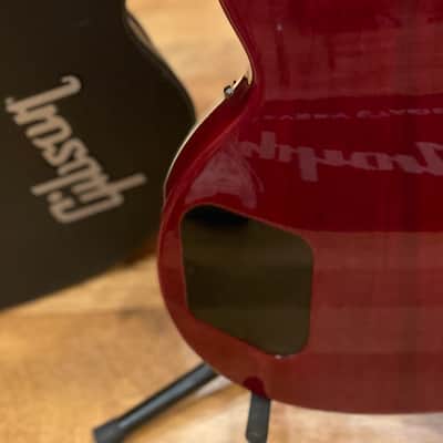 2021 Gibson Les Paul Classic HH Electric Guitar in Transparent Red w/ Gibson OHSC image 23