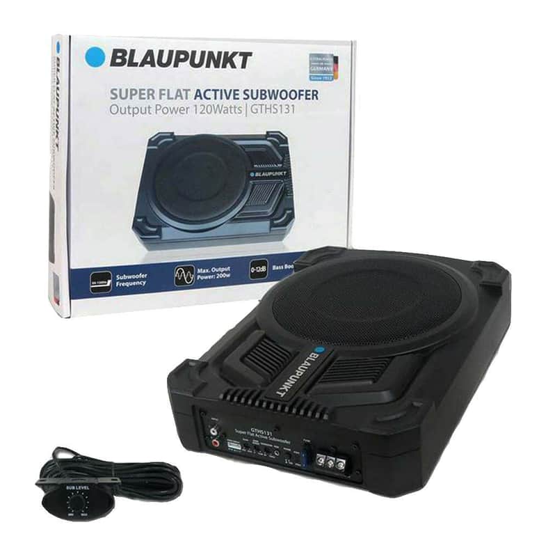 Blaupunkt GTHS131 10" Super Slim Amplified Powered Subwoofer +Under Seat +Remote image 1