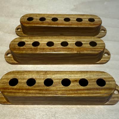 Strat single coil wood pickup cover set image 2