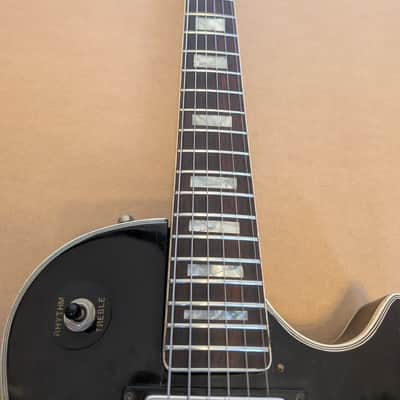 1970/80s Hondo II Single Cut LP Electric Guitar Black image 7