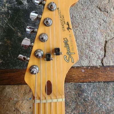 Fender Squier strat vintage MIJ SSS E serial w/bag 1987 - blk image 4