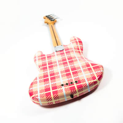 Fender Custom Pink Plaid "Groundskeeper Willie" Precision Bass Owned by Mark Hoppus image 17