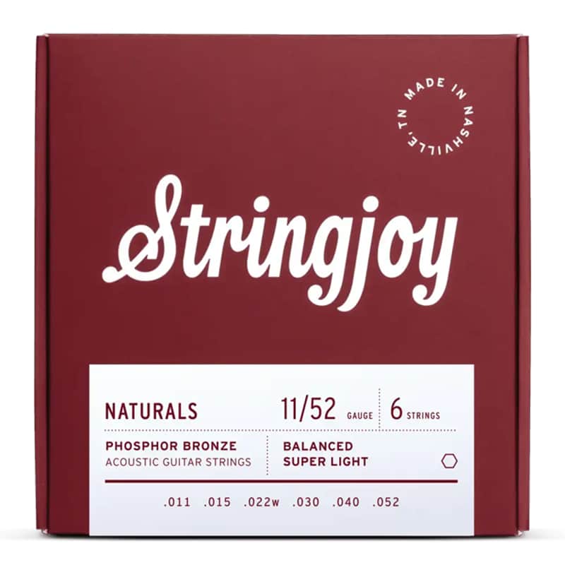 Stringjoy SJ-NB1152 Acoustic Guitar Strings Naturals Super Light - 11-52 image 1