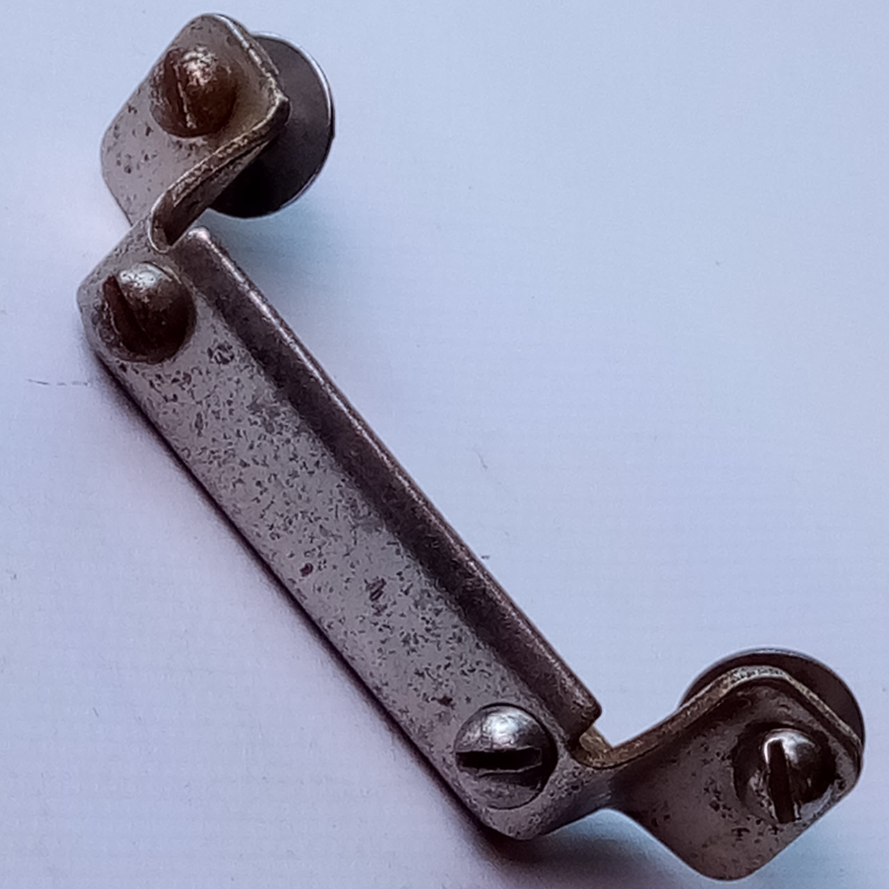 Rogers 2 1/4" Snare Drum Butt Plate Nickel Vintage USA 40s-50s Parade/Marching* — main photograph