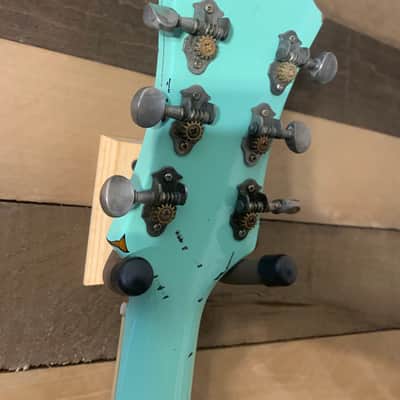 Guild S-200 T Bird Relic Aged Repaint By Real Life Relics Surf Green Prism Flake Nitro Lacquer image 13