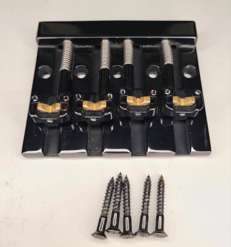 Hipshot Kickas$ Heavy mass bass bridge 2000s - Black chrome | Reverb