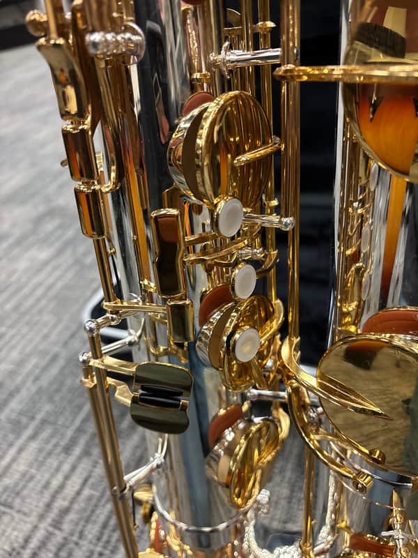 Jupiter Bari sax JBS 1100 2020-2025 - Silver body with gold keys image 1