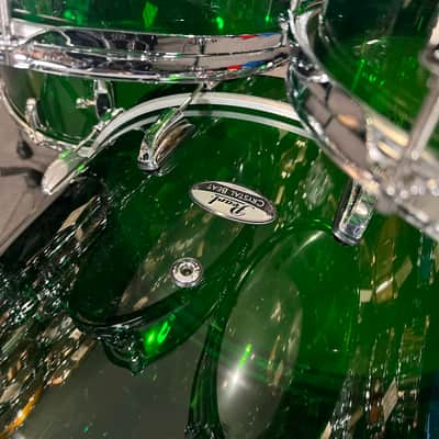 ~LIMITED EDITION~ Pearl CRB524P/C754 Crystal Beat Acrylic 4-Piece 10/12/16/22" Drum Set Kit in Emerald Glass image 5