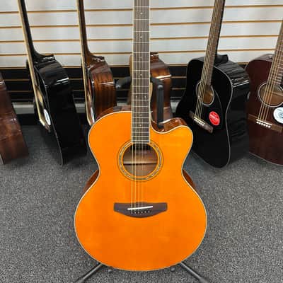Yamaha Medium Jumbo Cutaway Acoustic Electric Guitar CPX600 Vintage Tint Finish image 1