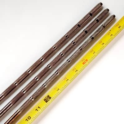 Tama Black Nickel Floor Tom Drum Legs 10mm x 20.5" Set of 3x +Rubber Feet image 2