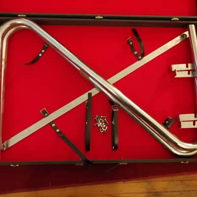 Vox Organ Stand 1960s Chrome Vox Jaguar Z Stand exel conditio W/ Cross Bars, wing nut and hardware & Old Case image 1