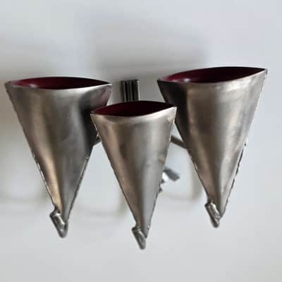 Pete Engelhart Triple Steel Bell Cowbell – Metal Percussion Latin Instrument with Clamp image 4