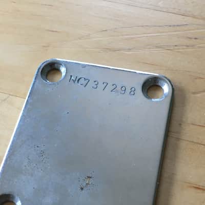 Vintage 1997 - 1998 Fender Squier Neck Plate Chrome Plating Original Light Relic NC Serial image 3