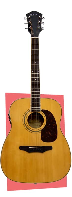 Silvertone Tour Series Jumbo Acoustic-Electric, Natural, Solid Engelmann spruce top and mahogany back and sides, Nut Width: 1-11/16" image 1