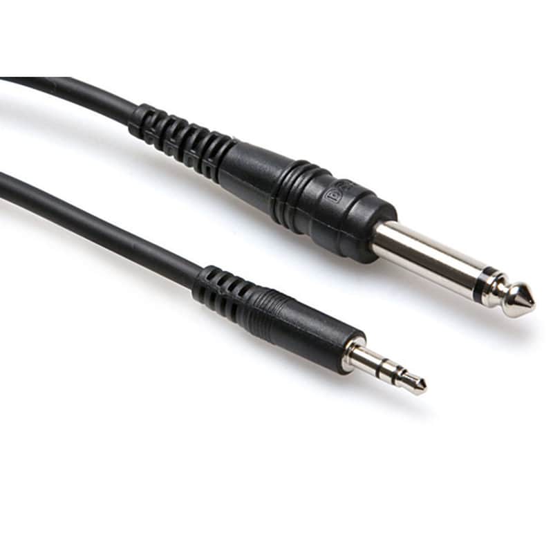 Hosa CMP110 3.5 mm TRS to 1/4" TS Mono Interconnect - 10' image 1