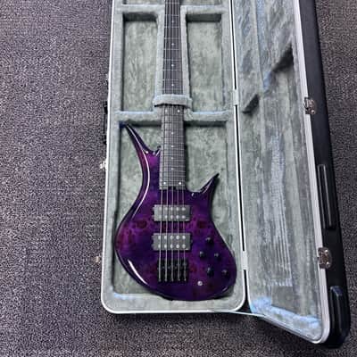 Legator Helio 5 String Bass Super Shred Series Electric Guitar Magenta Burl image 4