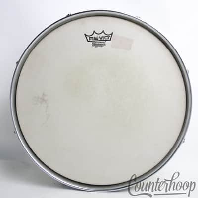 *Premier Olympic 14x5.5"White Silk Snare Drum 8Lug Vintage 60s 3Ply Birch Chrome image 7