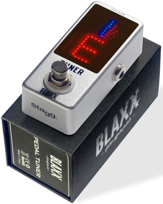Blaxx by Stagg Auto-Chromatic Mini Pedal Tuner for Guitar, Bass, and More image 1