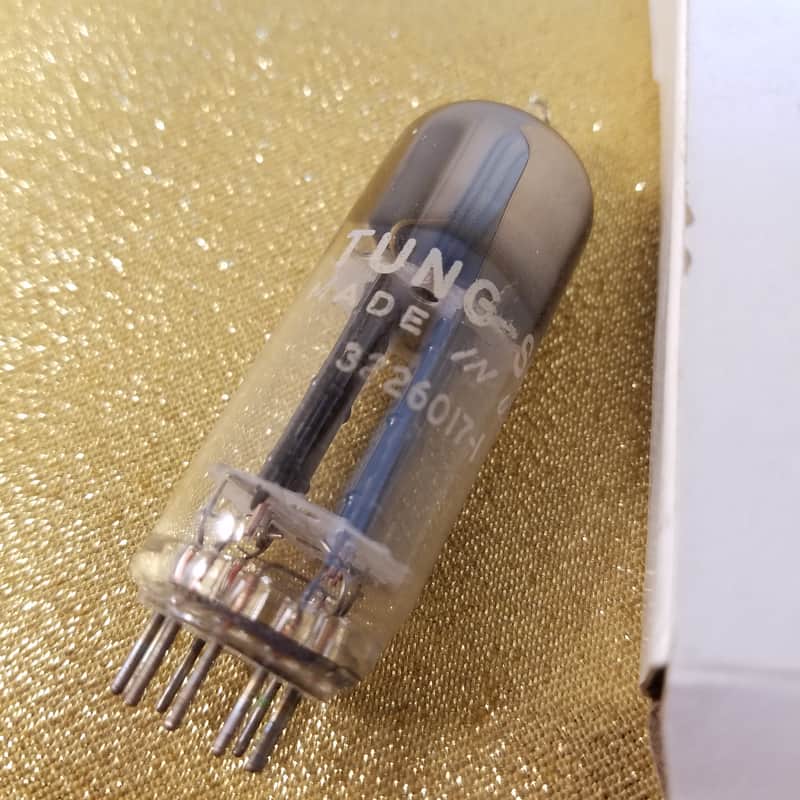 Tung-Sol 12BH7A tNOS AT1000 TESTED Vacuum Tube black plate 12BH7 dual triode 1950-1960 image 1