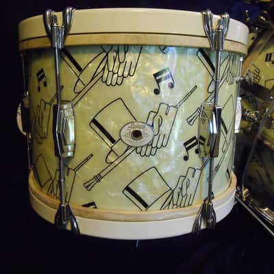 Ludwig and Ludwig Top Hat and Cane, Swing Sensation,  1940s Original Drum Set image 10