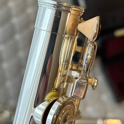 Yamaha Allegro Model YFL-372 Flute Silver Head Split E Low B image 5