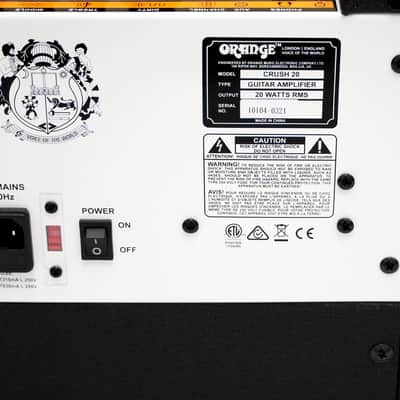 Orange Crush 20 Guitar Amplifier Black image 4