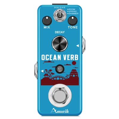 AMUZIK LEF-3800 Digital Reverb Pedal Ocean Verb Effect Pedals For Electric Guitar Bass Wide Adjustable Range 3 Modes True Bypass image 4