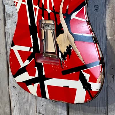 2021 EVH Striped Series Frankie Red / White / Black Stripes Relic , In Stock Best Deal on the Planet image 12