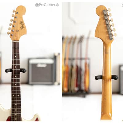 1966 Fender Musicmaster II in Olympic White 6.2lbs. 23 short scale image 3