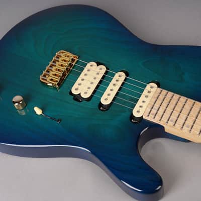 Kiesel Solo HSS - Alder/Maple/Birdseye - Aqua Burst image 15