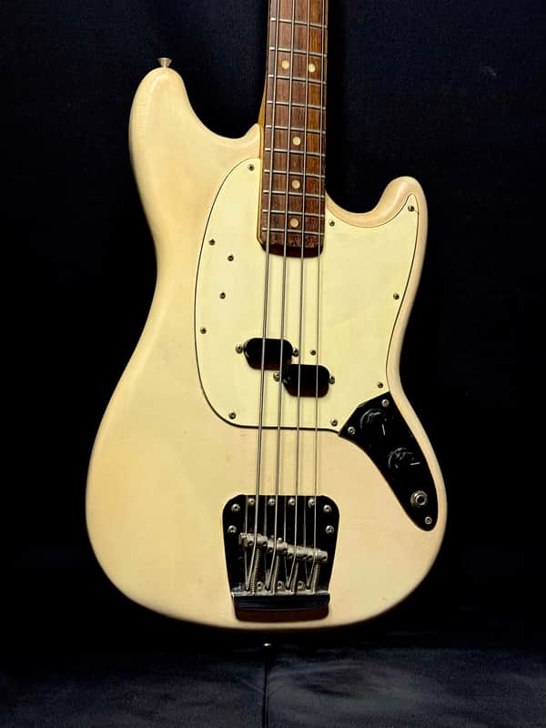 Fender BASSO MUSTANG 1975 - BIANCO LATTE image 1