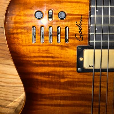 Godin Multiac Jazz SA 6 string Guitar 2002 - Sunburst w/OHSC image 5