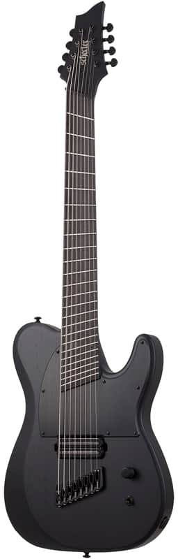 Schecter PT-8 MS Black Ops Satin Black Open Pore image 1