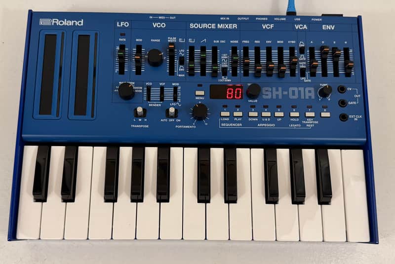 Roland SH-01A 2017 - BLUE w/KM25 keyboard + Decksaver image 1