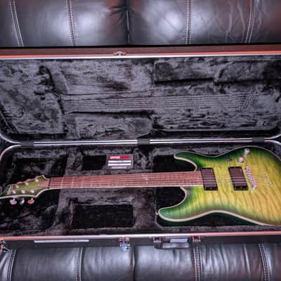 Schecter C-1 Platinum with Rosewood Fretboard 2022 - Present - Satin Green Burst image 10