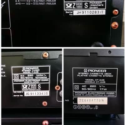 PIONEER A-445 CT-445 F-445 Rare Vintage Cassette Deck Set Japan Warranty 1989s image 6